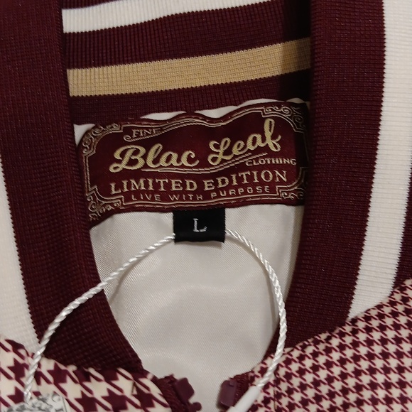 Blac Leaf Brand Mens Jacket. Size Large Mens.. Burgandy/gold/tan/white Colors - Picture 4 of 8